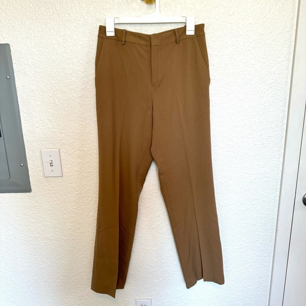 Lauren Ralph Lauren Brown Wool Blend Tailored Straight Leg Trousers Pants Size 4